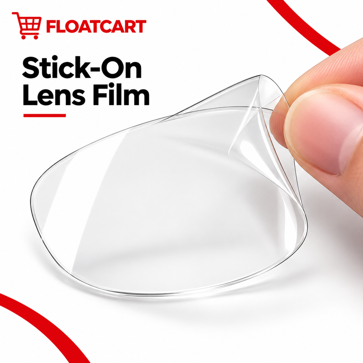 FLOATCART TRANSPARENT STICK-ON SUNGLASSES LENS FILM – PACK OF 2