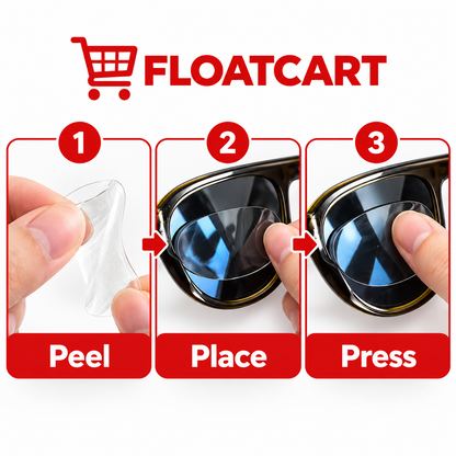 FLOATCART TRANSPARENT STICK-ON SUNGLASSES LENS FILM – PACK OF 2