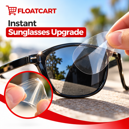 FLOATCART TRANSPARENT STICK-ON SUNGLASSES LENS FILM – PACK OF 2