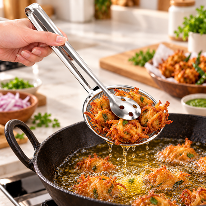 STAINLESS STEEL 2 IN 1 FRYING SCOOP - PACK OF 2 COMBO