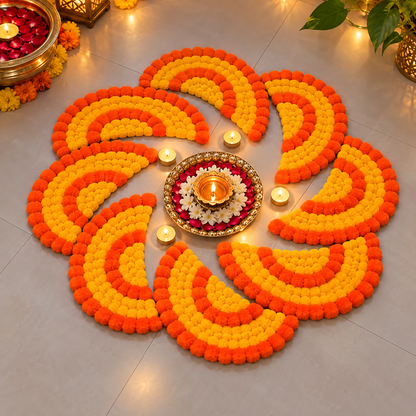 FestiveBloom Reusable Rangoli Set – 10 Pieces