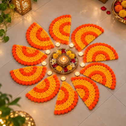 FestiveBloom Reusable Rangoli Set – 10 Pieces