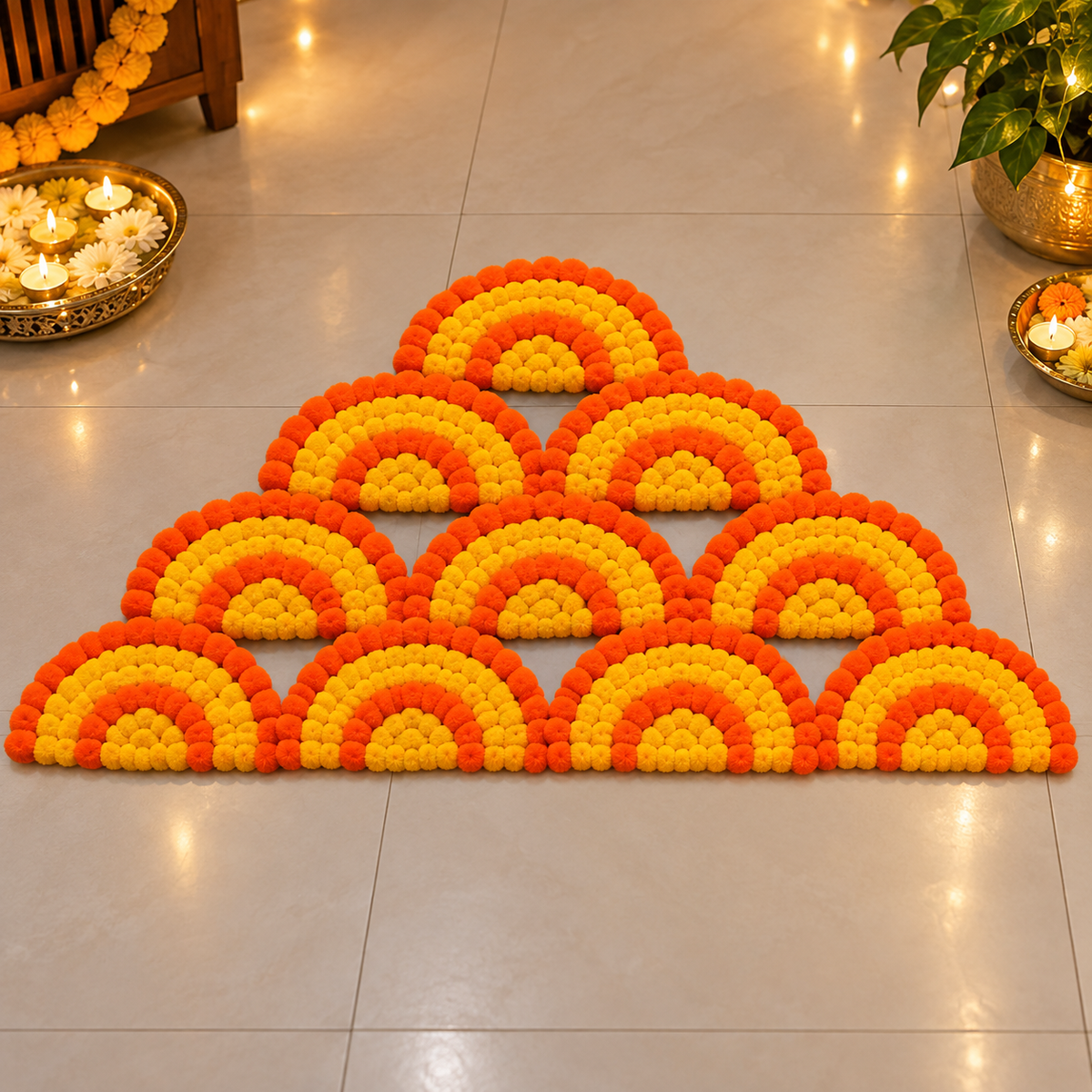 FestiveBloom Reusable Rangoli Set – 10 Pieces