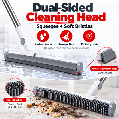 4 IN 1 FLOOR CLEANER RUBBER BURSH WITH WIPER - ONE SET