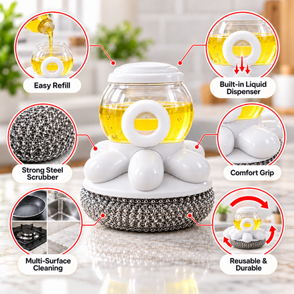 2-IN-1 SOAP DISPENSING KITCHEN SCRUBBER - PACK OF 2 ONLY ₹499