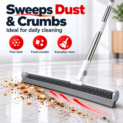 4 IN 1 FLOOR CLEANER RUBBER BURSH WITH WIPER - ONE SET