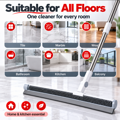4 IN 1 FLOOR CLEANER RUBBER BURSH WITH WIPER - ONE SET