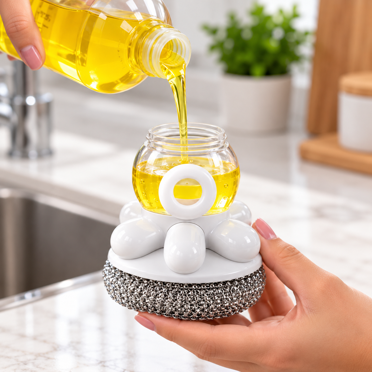 2-IN-1 SOAP DISPENSING KITCHEN SCRUBBER - PACK OF 2 ONLY ₹499