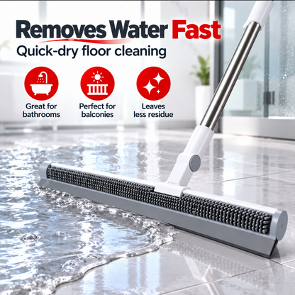 4 IN 1 FLOOR CLEANER RUBBER BURSH WITH WIPER - ONE SET