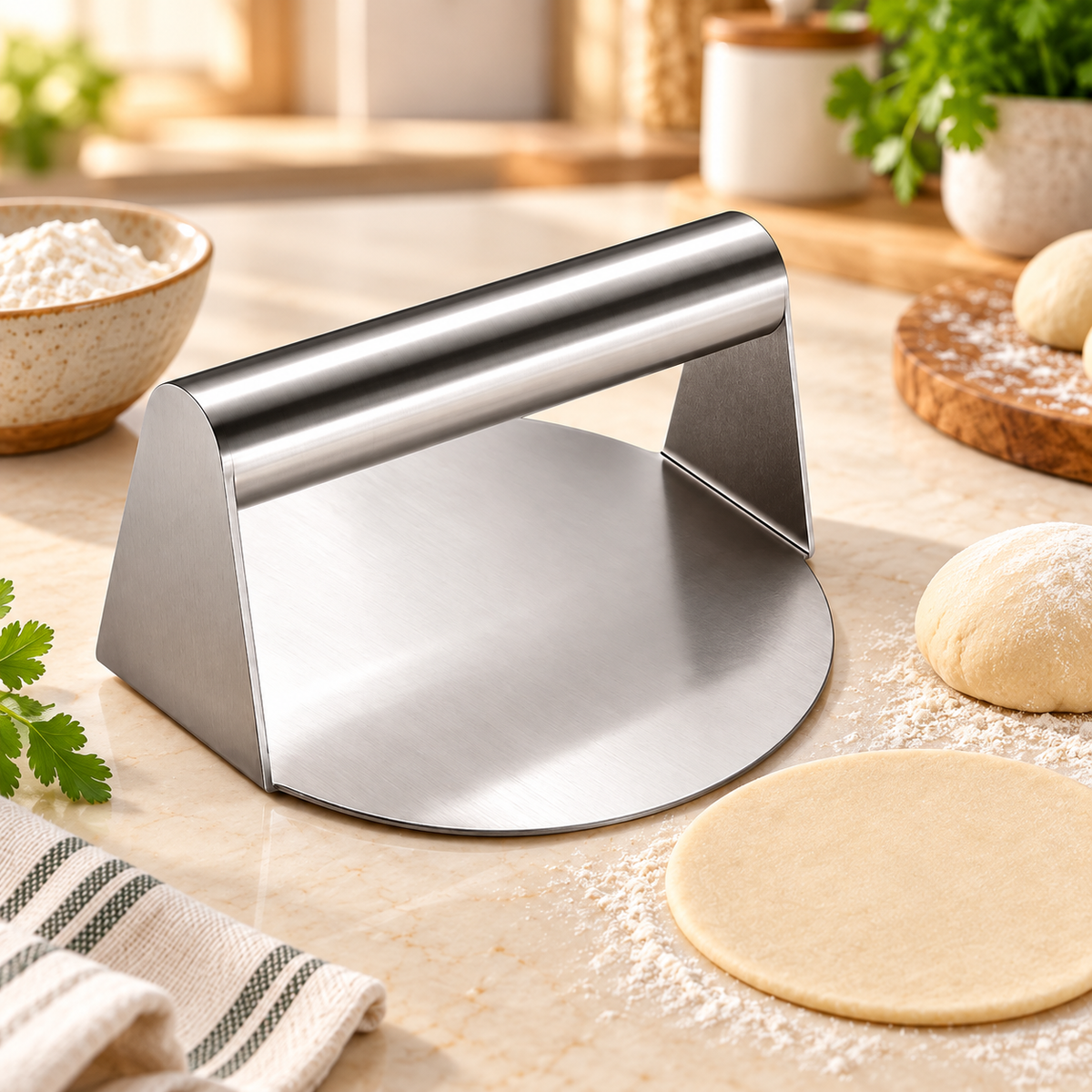 stainless steel roti & puri dough press