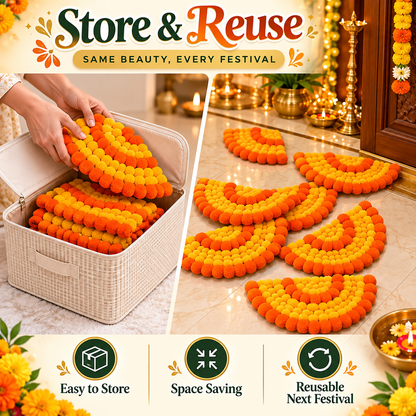 FestiveBloom Reusable Rangoli Set – 10 Pieces